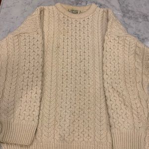ST BERNARD Irish Cable Knit Wool Sweater XL